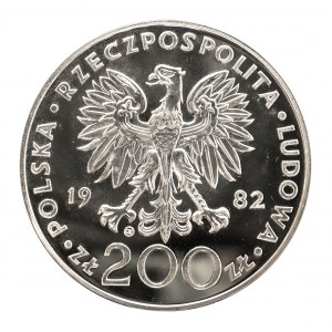 Polska, PRL 1944-1989, 200 złotych 1982 Jan Paweł II, stempel zwykły