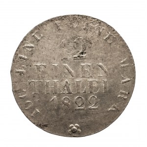 Niemcy, Saksonia, Fryderyk August I 1806-1827, 1/12 talara 1822 IGS, Drezno