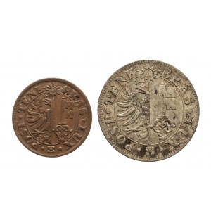Szwajcaria, Kanton Genewa, zestaw: 1 centime 1840, 4 centimes 1839