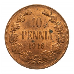 Finlandia, Mikołaj II 1894-1916, 10 pennia 1916