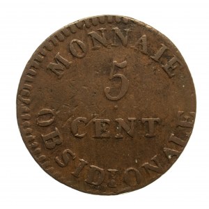 Francja, Belgia, Antwerpia, 5 cent 1814.