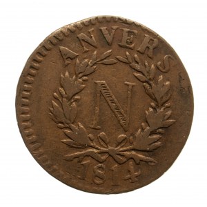 Francja, Belgia, Antwerpia, 5 cent 1814.