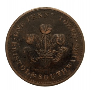 Wielka brytania, token 1 pens 1811