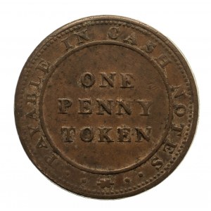 Wielka Brytania, token, 1 pens 1812