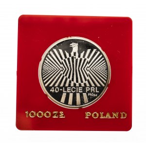 Polska, PRL 1944-1989, 1000 złotych 1984, 40-lecie PRL, próba, srebro, Warszawa
