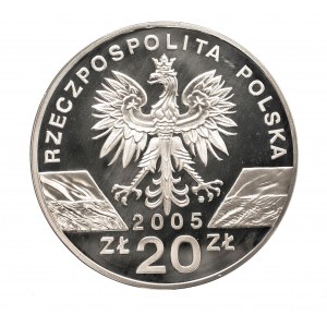Polska, Rzeczpospolita od 1989 roku, 20 złotych 2005, Puchacz, srebro, Warszawa