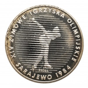 Polska, PRL 1944-1989, 500 złotych 1983, XIV Zimowe Igrzyska Olimpijskie Sarajewo 1984, próba, srebro, Warszawa