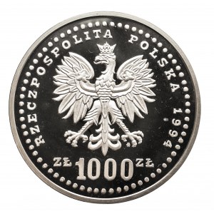 Polska, Rzeczpospolita od 1989 roku, 1000 złotych 1994, FIFA, srebro, Warszawa