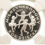Polska, PRL 1944-1989, 20 złotych 1979, Międzynarodowy Rok Dziecka, próba, srebro, Warszawa