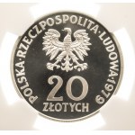 Polska, PRL 1944-1989, 20 złotych 1979, Międzynarodowy Rok Dziecka, próba, srebro, Warszawa