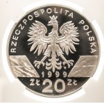 Polska, Rzeczpospolita od 1989 roku, 20 złotych 1999, Wilki, srebro, Warszawa