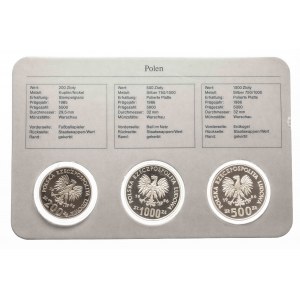 Polska, PRL 1944-1989, zestaw monet poświęconych MŚ w Piłce Nożnej Meksyk 1986