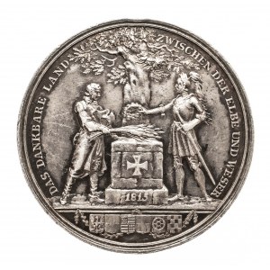 Niemcy, Prusy, medal Wilhelm Anton von Klewitz 1813. Poznań.