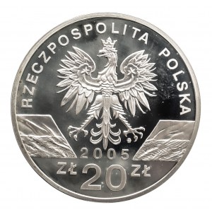 Polska, Rzeczpospolita od 1989 r., 20 złotych 2005, Puchacz