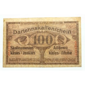 Polska, Banknoty niemieckich władz okupacyjnych (1915–1918) - Darlehnskasse Ost, Kowno, 100 marek 04.04.1918