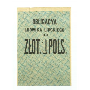 Polska, pieniądz prywatny - Stańków- Kassa Dóbr Stańkowa, bon na 1 złoty polski 1863