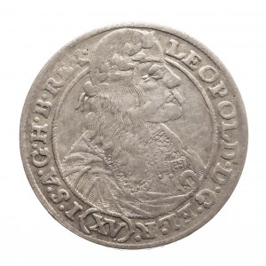 Śląsk, Leopold I 1657-1705, 15 krajcarów 1663 GH, Wrocław.
