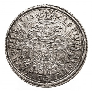 Śląsk, Śląsk pod panowaniem Habsburgów, Karol VI 1711-1740, talar 1713 B, Wrocław