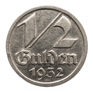 Wolne Miasto Gdańsk, 1/2 guldena 1932, nikiel