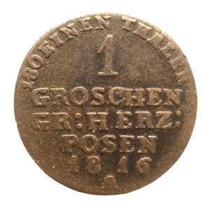 Wielkie Księstwo Poznańskie, 1 grosz 1816 B, Wrocław