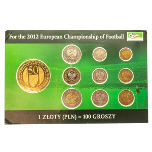 Polska, Rzeczpospolita od 1989 roku, blister z monetami obiegowymi dedykowany EURO 2012