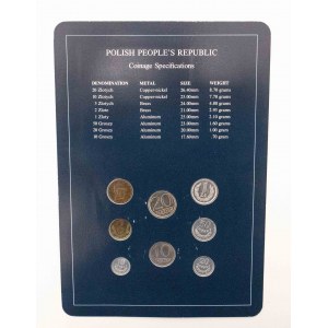 Polska, PRL 1944-1989, Zestaw: Coins of all nations, w tym złotówka 1982 z cienką datą