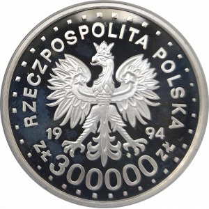 Polska, Rzeczpospolita od 1989 roku, 300000 złotych 1994, Święty Maksymilian Kolbe
