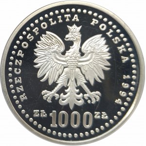 Polska, Rzeczpospolita od 1989 roku, 1000 złotych 1994, FIFA