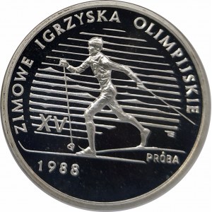 Polska, PRL 1944-1989, 1000 złotych 1987, XV Zimowe Igrzyska Olimpijskie 1988, próba