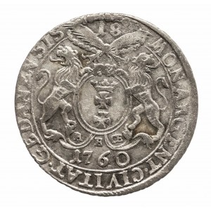 Polska, August III Sas 1733-1763, miasto Gdańsk, ort 1760