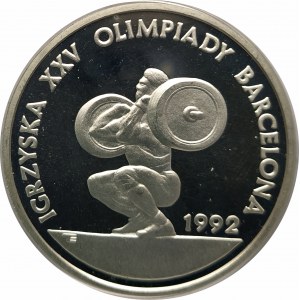 Polska, Rzeczpospolita od 1989 roku, 200000 złotych 1991, Igrzyska XXV Olimpiady Barcelona 1992 - Sztangista