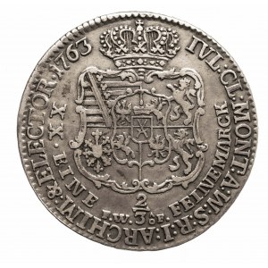 Fryderyk Krystian 1763, 2/3 talara (gulden) 1763, Drezno