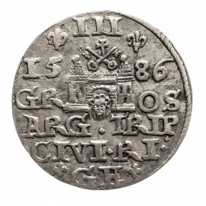 Polska, Stefan Batory 1576-1586, trojak 1586, Ryga.