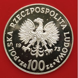 Polska, PRL 1944-1989, 100 złotych 1973, Mikołaj Kopernik, próba