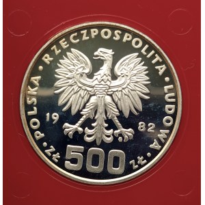 Polska, PRL 1944-1989, 500 złotych 1982, Dar Młodzieży, próba