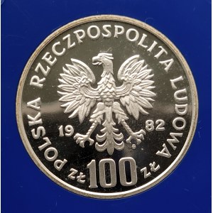 Polska, PRL 1944-1989, 100 złotych 1982, Ochrona Środowiska - Bocian