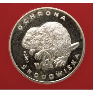 Polska, PRL 1944-1989, 100 złotych 1978, Ochrona Środowiska - Bóbr, próba