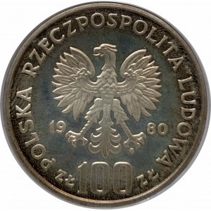 Polska, PRL 1944-1989, 100 złotych 1980, Ochrona Przyrody - Głuszec