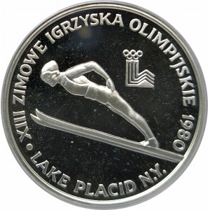 Polska, PRL 1944-1989, 200 złotych 1980, XIII Zimowe Igrzyska Olimpijskie Like Placid 1980 - bez znicza