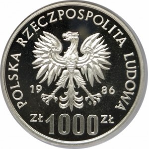 Polska, PRL 1944-1989, 500 złotych 1986, XIII Mistrzostwa Świata w Piłce Noznej - Meksyk 1986, próba