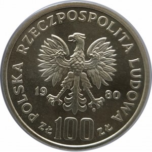 Polska, PRL 1944-1989, 100 złotych 1980, Jan Kochanowski (2)