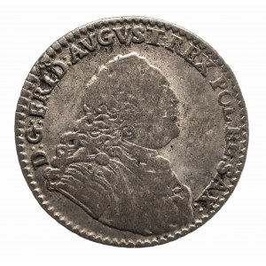 Polska, August III Sas 1733 - 1763, 1/6 talara 1763 FWôF, Drezno