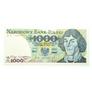 Polska, PRL 1944 - 1989, 1000 ZŁOTYCH 2.07.1975, seria BA.