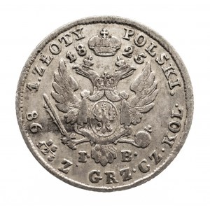 Królestwo Polskie, Aleksander I 1801-1825, 1 złoty 1825 I.B., Warszawa
