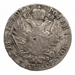 Królestwo Polskie, Aleksander I 1801-1825, 1 złoty 1818 I.B., Warszawa