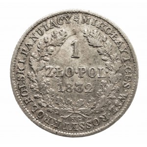 Królestwo Polskie, Mikołaj I 1825-55, 1 złoty 1832 K.G., Warszawa