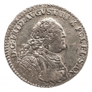 Polska, August III Sas 1733-1763, 1/6 talara 1763 FWóF, Drezno.