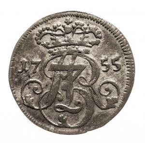 Polska, August III Sas 1733-1763, trojak 1755, Gdańsk