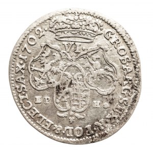 Polska, August II Mocny 1697-1733, szóstak 1702 EPH, Lipsk