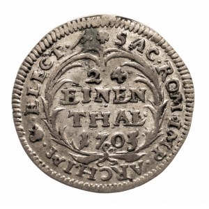 Polska, August II Mocny 1697-1733, 1/24 talara 1705 ILH, Drezno - przebitka